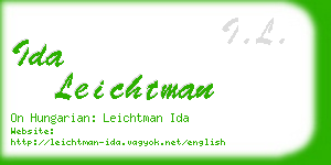 ida leichtman business card